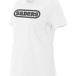 Women’s White Sabers Branded Logo Tee
